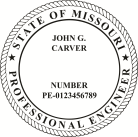 Missouri Professional Engineer Seal